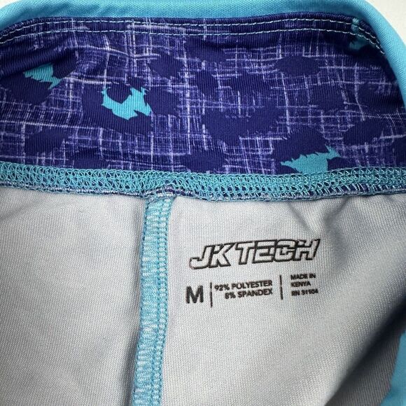 JK TECH Girls Size M Purple Blue Animal Print Plaid Activewear Leggings Stretch - Picture 7 of 10